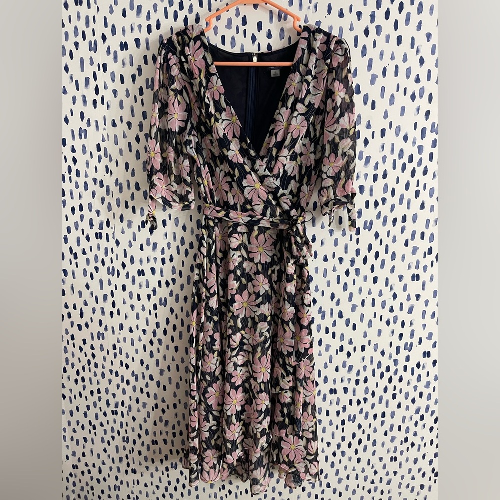 Tommy Hilfiger Women's 1/2 Sleeve Faux Wrap Dress Size 12